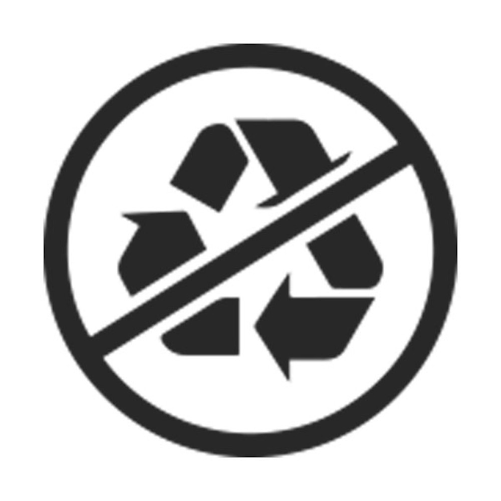 Adhésif pictogramme NON RECYCLABLE noir Adhésif pictogramme NON RECYCLABLE noir