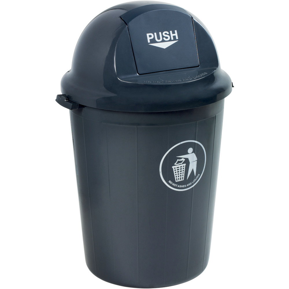 Poubelle A Trappe 80 Litres Grise