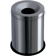 Corbeille anti-feu 15 litres inox brossé
