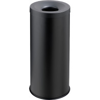 Corbeille noire anti-feu 30L sécurisée et élégante