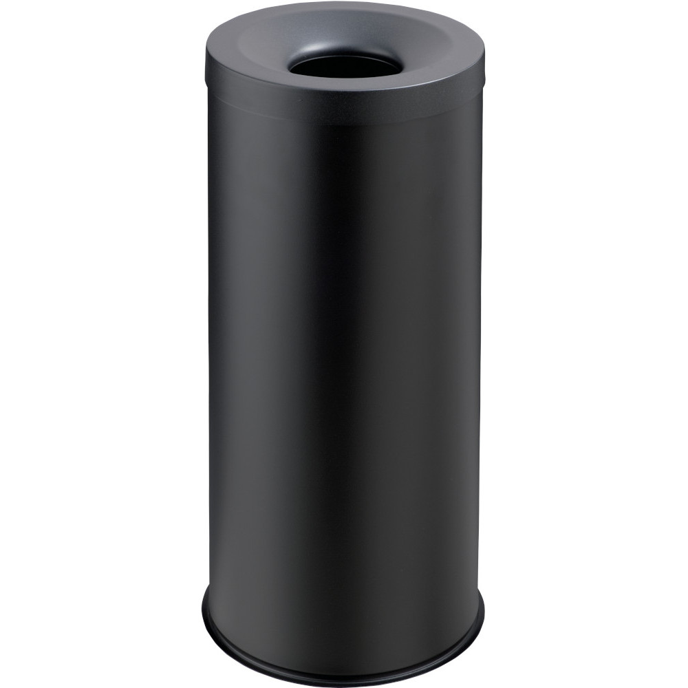 Corbeille noire anti-feu 30L sécurisée et élégante Corbeille noire anti-feu 30L sécurisée et élégante
