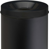 Corbeille anti-feu 50 litres couvercle noire