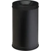 Corbeille anti-feu noire 90L grande capacité élégante robuste