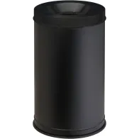 Corbeille anti-feu noire 90L grande capacité élégante robuste