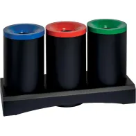 Îlot écologique tri-sélectif 3 x 50 litres anti-feu
