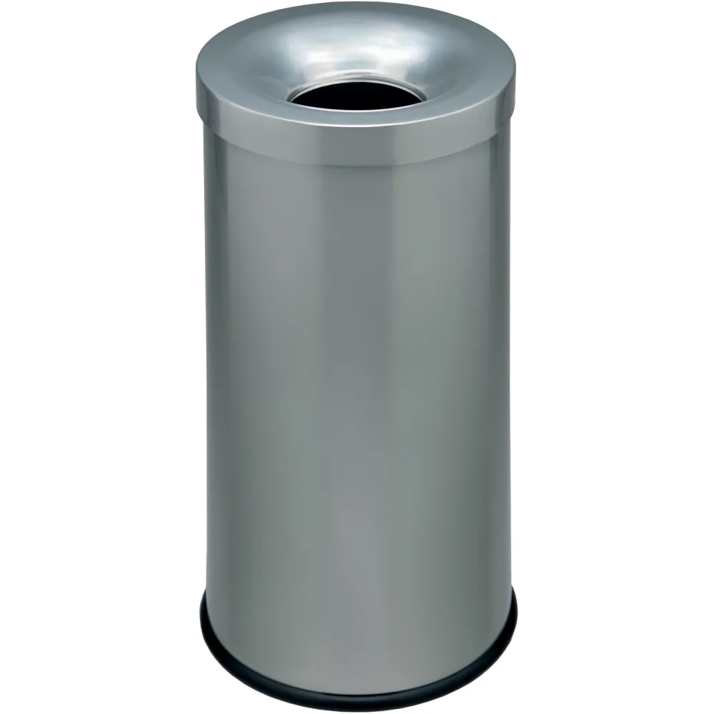 Corbeille anti-feu couleur 50 litres argent