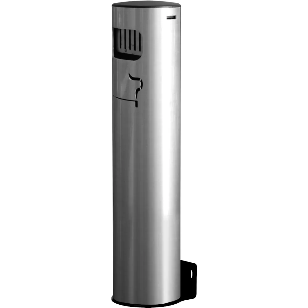 Cendrier mural colonne aluminium moderne