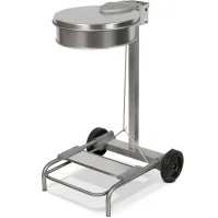 Support mobile inox 110L roulettes hygiénique cuisine restaurant
