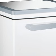 Conteneur caréné à pédale 70 litres acier peint blanc