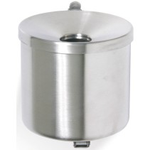 Cendrier mural inox rond 0,5 litres