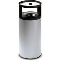 Corbeille cendrier anti-feu 75L grise design sécurisé pratique