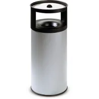 Corbeille cendrier anti-feu 75L grise design sécurisé pratique