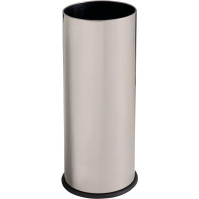 Corbeille inox brillant avec cendrier 15 litres