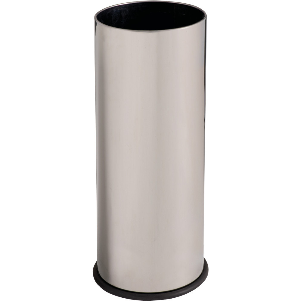 Corbeille inox brillant avec cendrier 15 litres Corbeille inox brillant avec cendrier 15 litres