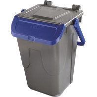 Poubelle bleue 35L avec couvercle basculant et anse