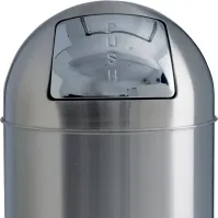 Poubelle dôme inox brossé 40 litres