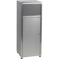 Collecteur fast food à porte battante inox 50 litres