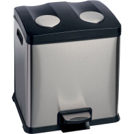 Poubelle à pédale tri-sélectif 2x12 litres