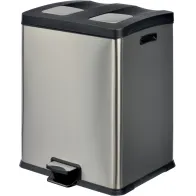 Poubelle à pédale tri-sélectif 2x30 litres