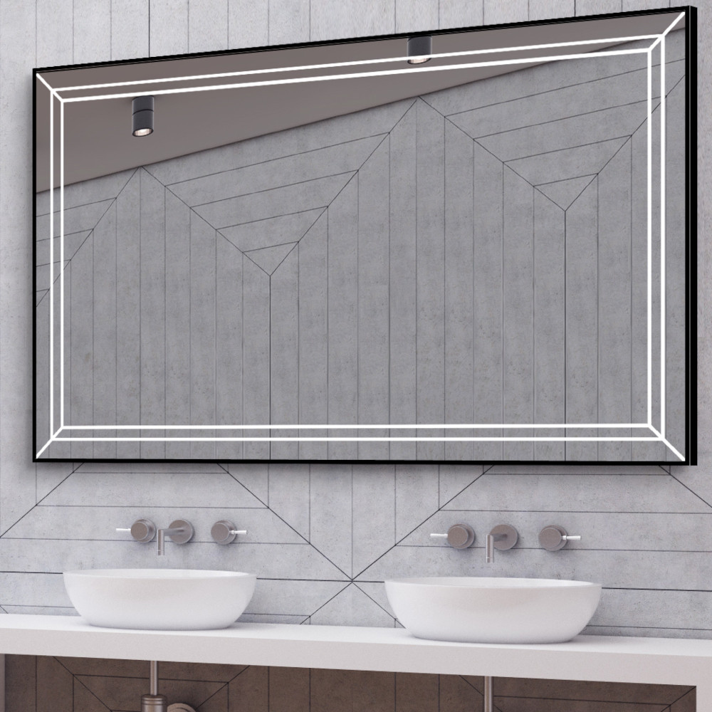 Miroir petites bande LED encadrante