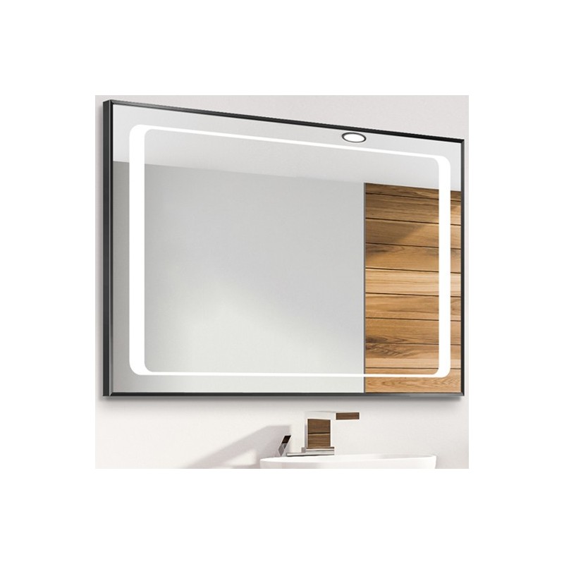 Miroir cadre aluminium LED encadrante