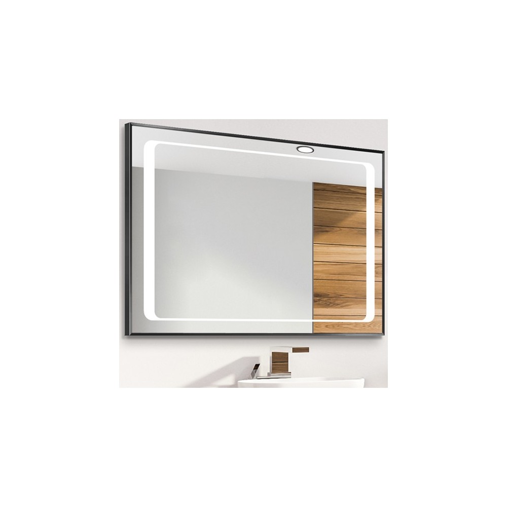 Miroir cadre aluminium LED encadrante