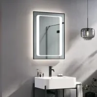 Miroir cadre aluminium LED super large
