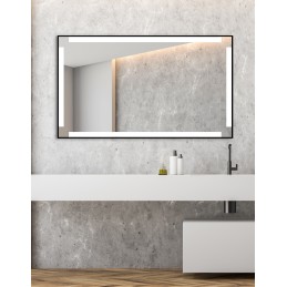 Sur mesure miroir LED rectangulaire pour salles des bains moderne