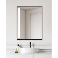 miroir LED rectangulaire 1 bande verticale