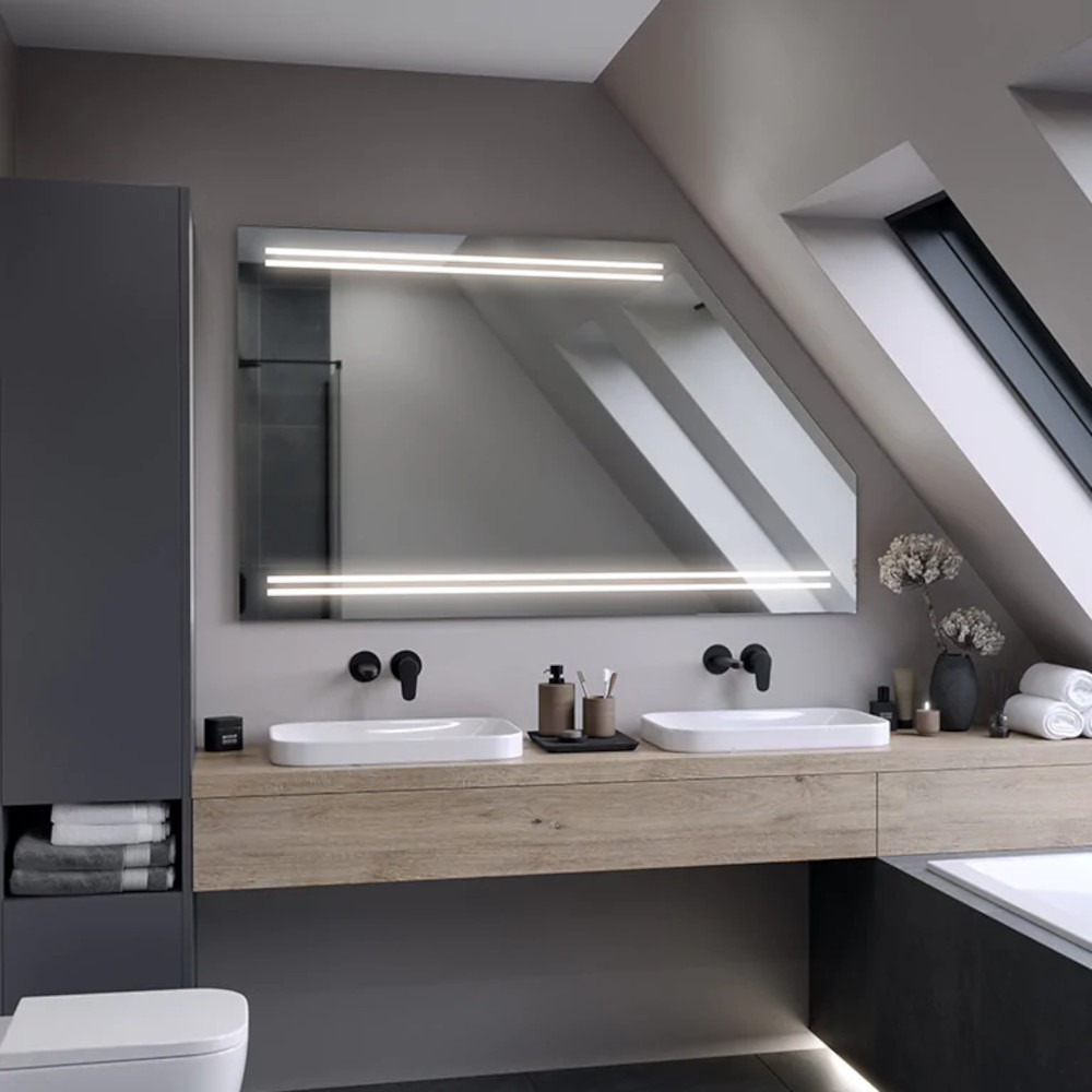 Miroir double LED