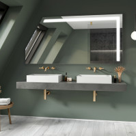 Miroir sur mesure sous comble de toit LED