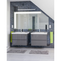 Miroir sur mesure sous comble de toit LED