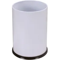 Corbeille à papier blanche 12L design classique élégante pratique