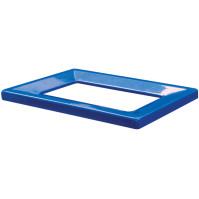 Cadre métallique bleu 42L pour poubelle carton