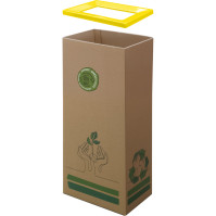 Cadre poubelle jaune métal 42L écologique