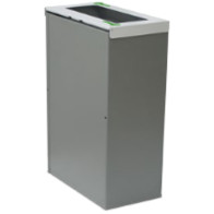 Corbeille Nice 45 litres couvercle ouvert et support de sac