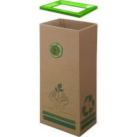 Cadre métallique vert poubelle carton 42L écologique