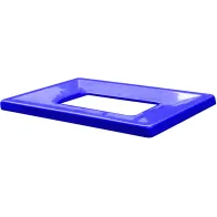 Cadre métallique bleu durable pour poubelle écologique