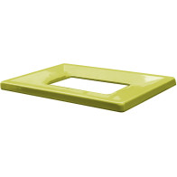 Cadre métallique jaune poubelle écologique 60L