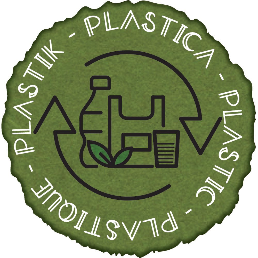 Autocollant plastique multilingue pour tri écologique Autocollant plastique multilingue pour tri écologique