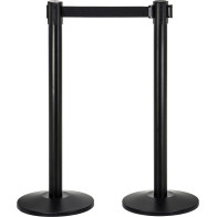 Poteaux balisage noirs sangle noire