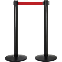Poteaux Balisage Sangle Rouge Noir