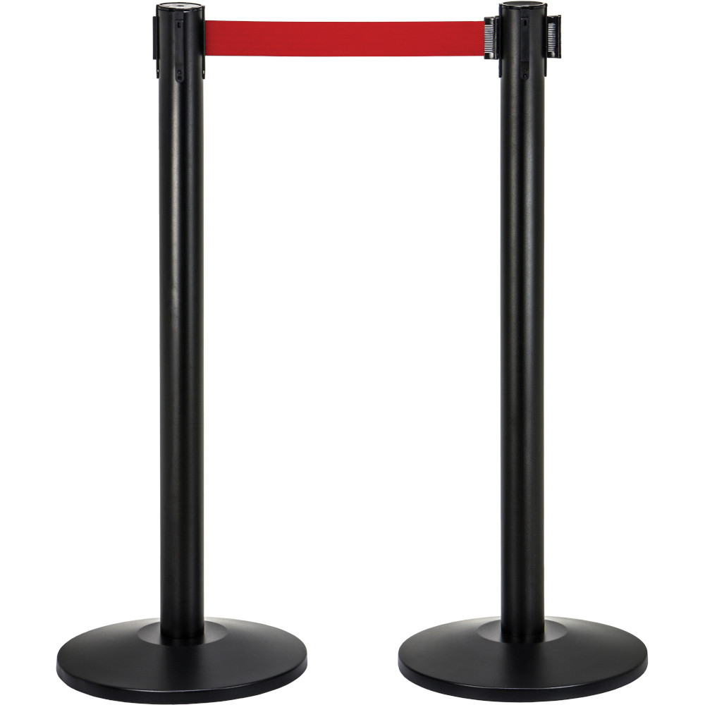 Poteaux Balisage Sangle Rouge Noir Poteaux Balisage Sangle Rouge Noir