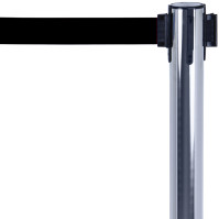 Poteaux inox balisage sangle noir