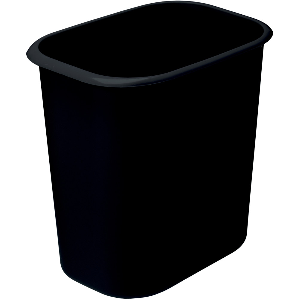 Corbeille plastique noire 14L résistante feu rectangulaire Corbeille plastique noire 14L résistante feu rectangulaire