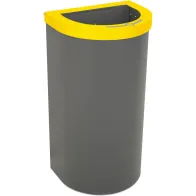 Corbeille Nice 95 litres couvercle ouvert et support de sac