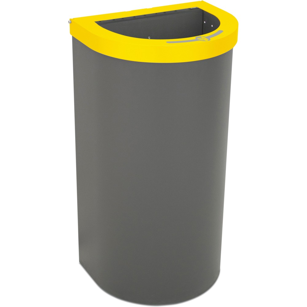 Corbeille Nice 95 litres couvercle ouvert et support de sac Corbeille Nice 95 litres couvercle ouvert et support de sac