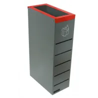 Corbeille Nice 75 litres couvercle ouvert et bac intérieur