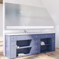 Coupe d'un miroir sous toit