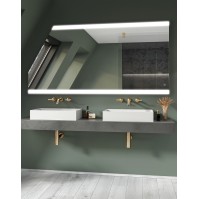 Miroir lumineux 2 bandes LED horizontale pour combles